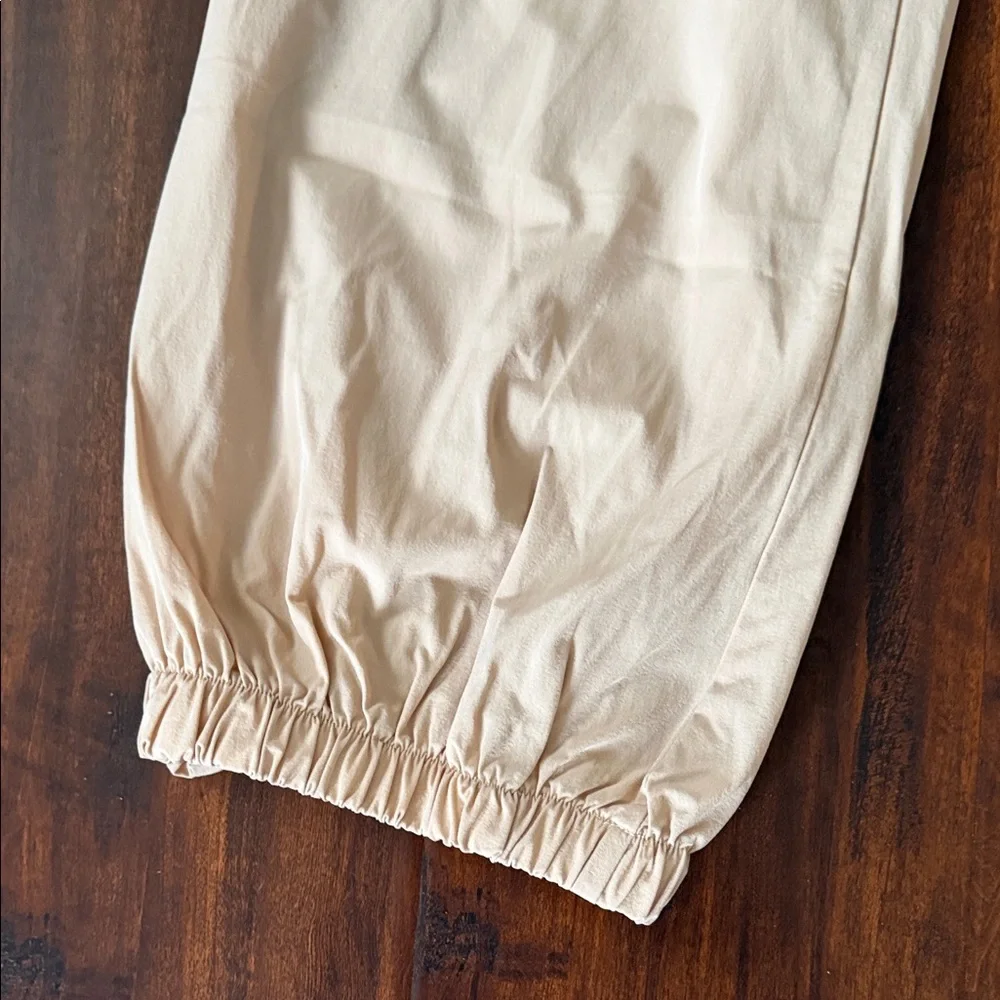 Girls Cream Cargo Pants